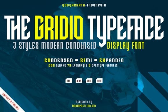 Gridio: A Futuristic Display Font for Editorial Projects