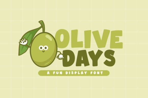 Olive Days: A Display Font Designed for Digital Joy